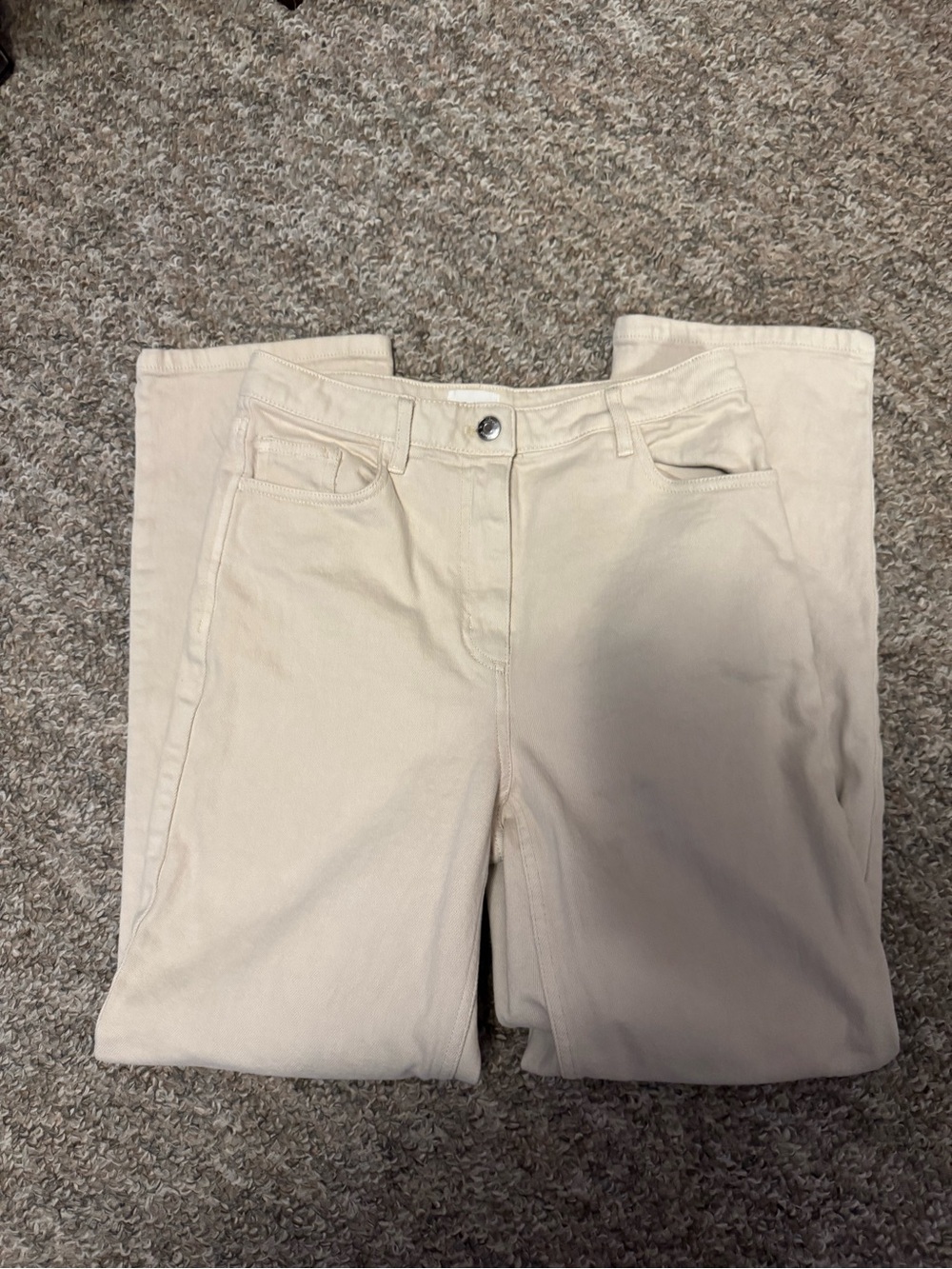 Wilfred Free from Aritzia Cream/Tan Jeans
